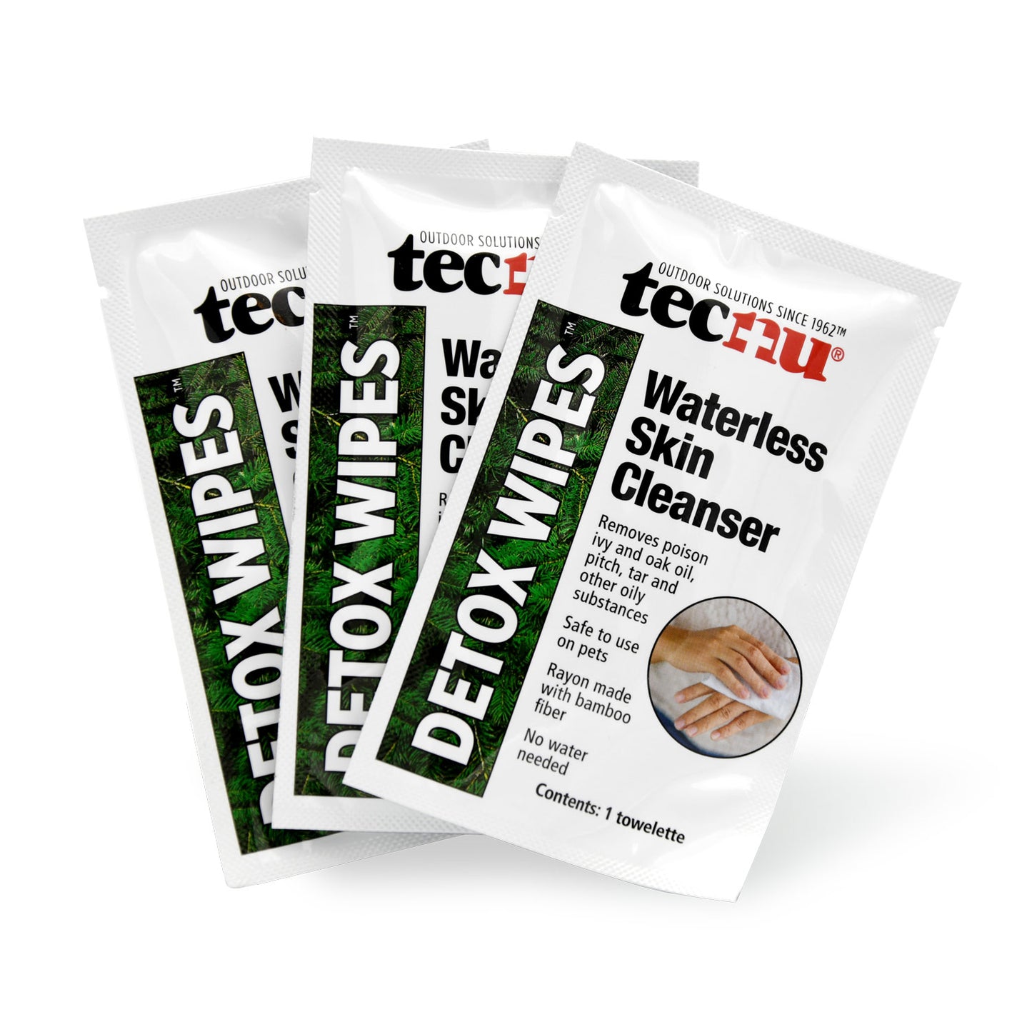 3 Tecnu Detox Wipes packets