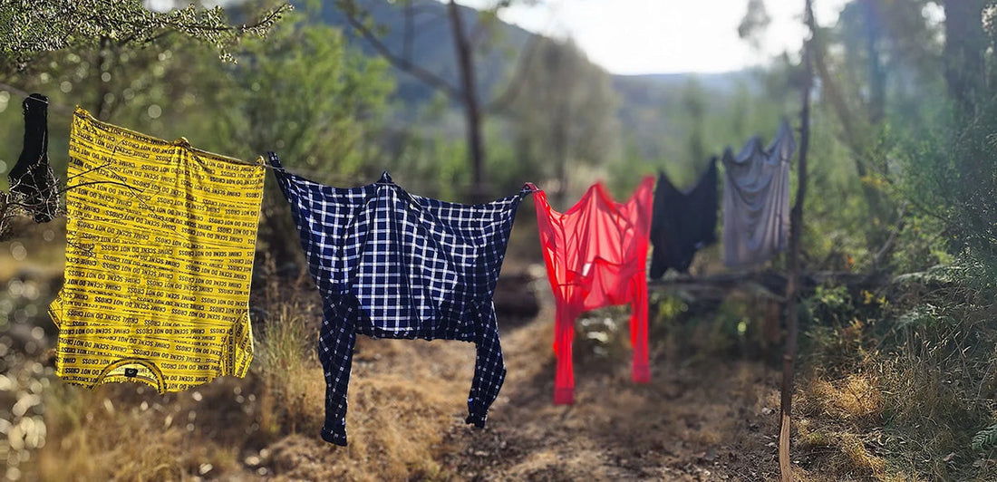 Laundry hanging on clothes line