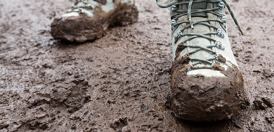 muddy shoes