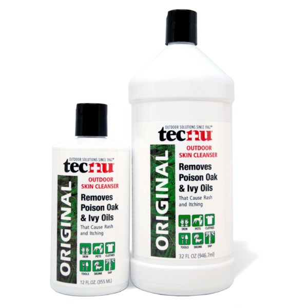 Tecnu Original Outdoor Skin Cleanser bottles in two different sizes.